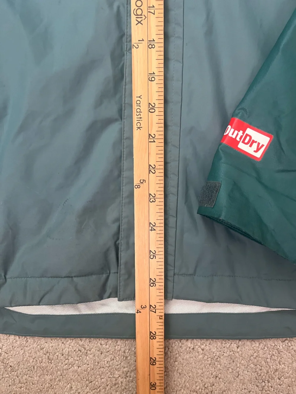 Columbia PFG Out Dry Hooded Rain Jacket Windbreaker Mens Medium Green Nylon